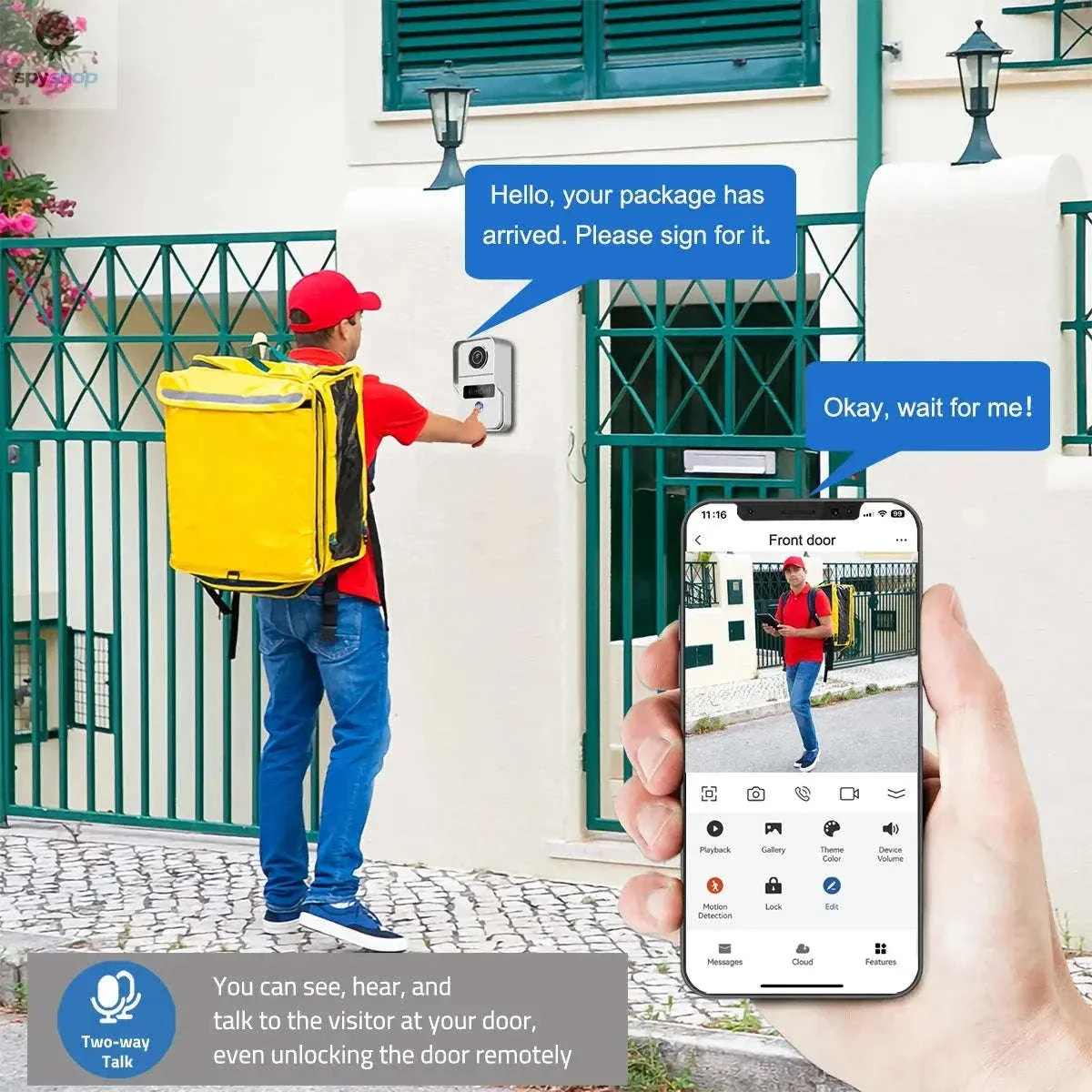 Wireless WiFi Video Doorbell System with 1080P HD Monitoring - Image 10