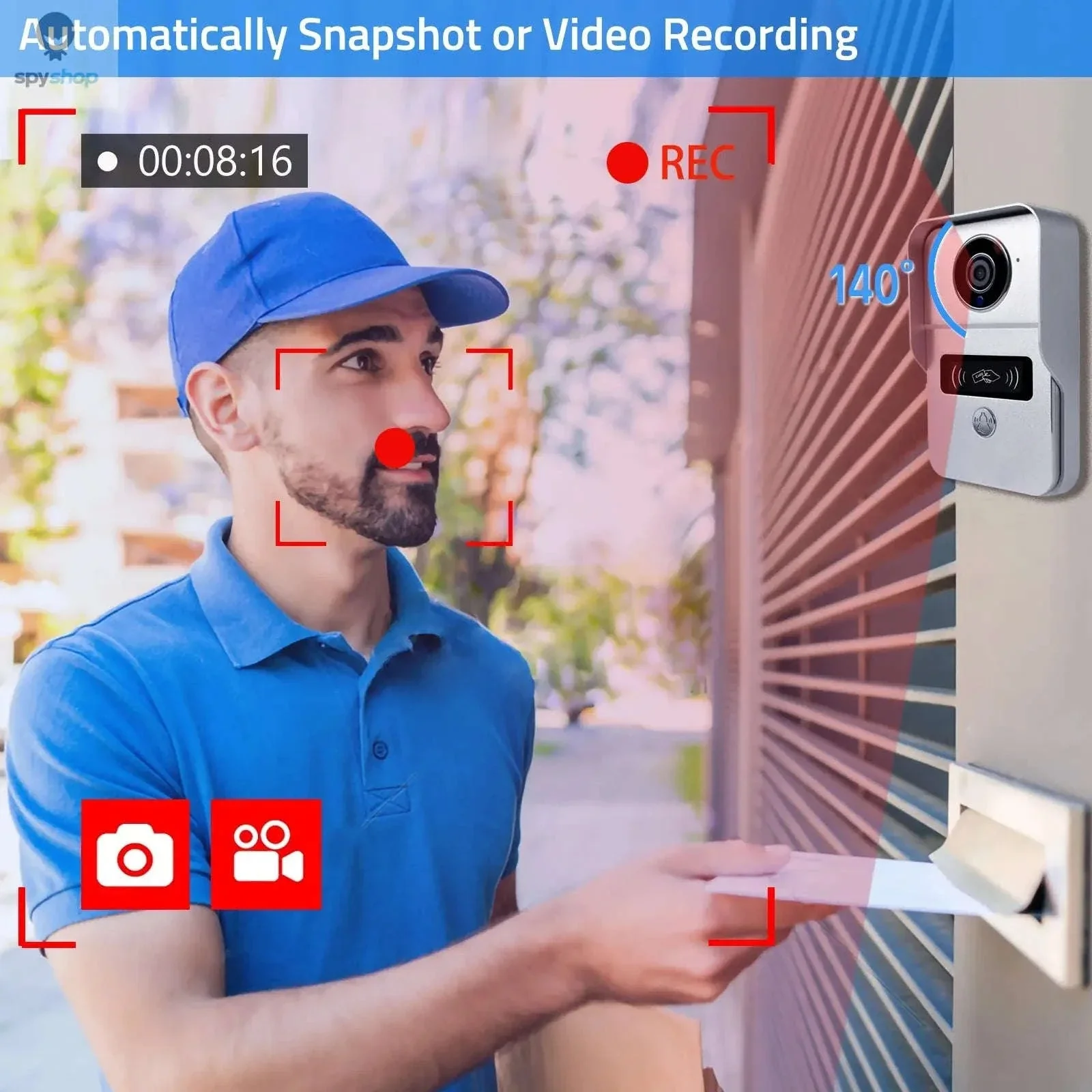 Wireless WiFi Video Doorbell System with 1080P HD Monitoring - Image 4
