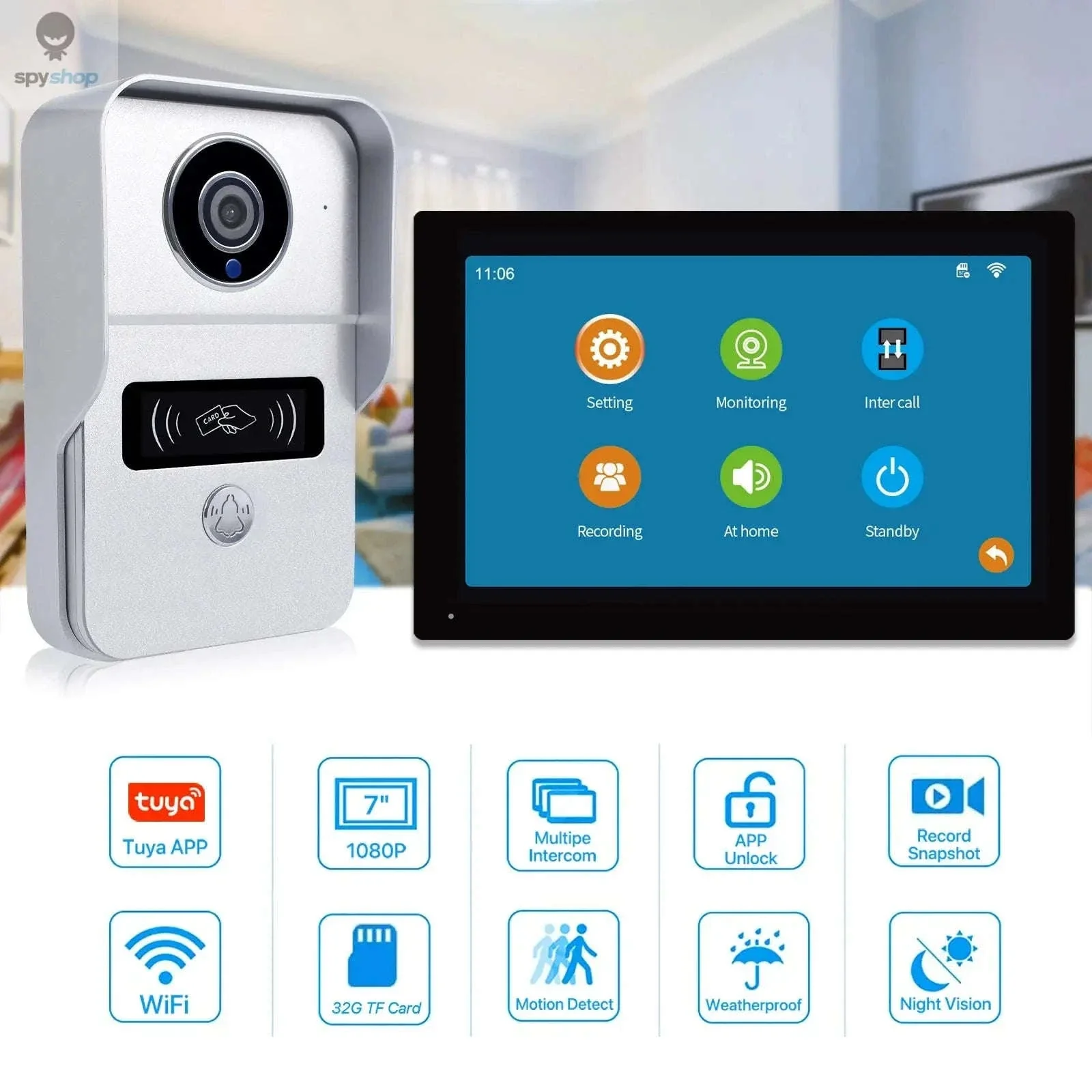 Wireless WiFi Video Doorbell System with 1080P HD Monitoring - Image 8