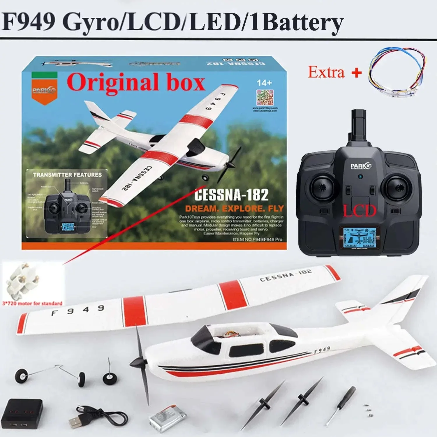 WLtoys F949 RC Airplane Trainer with Gyro Stabilization - Image 8