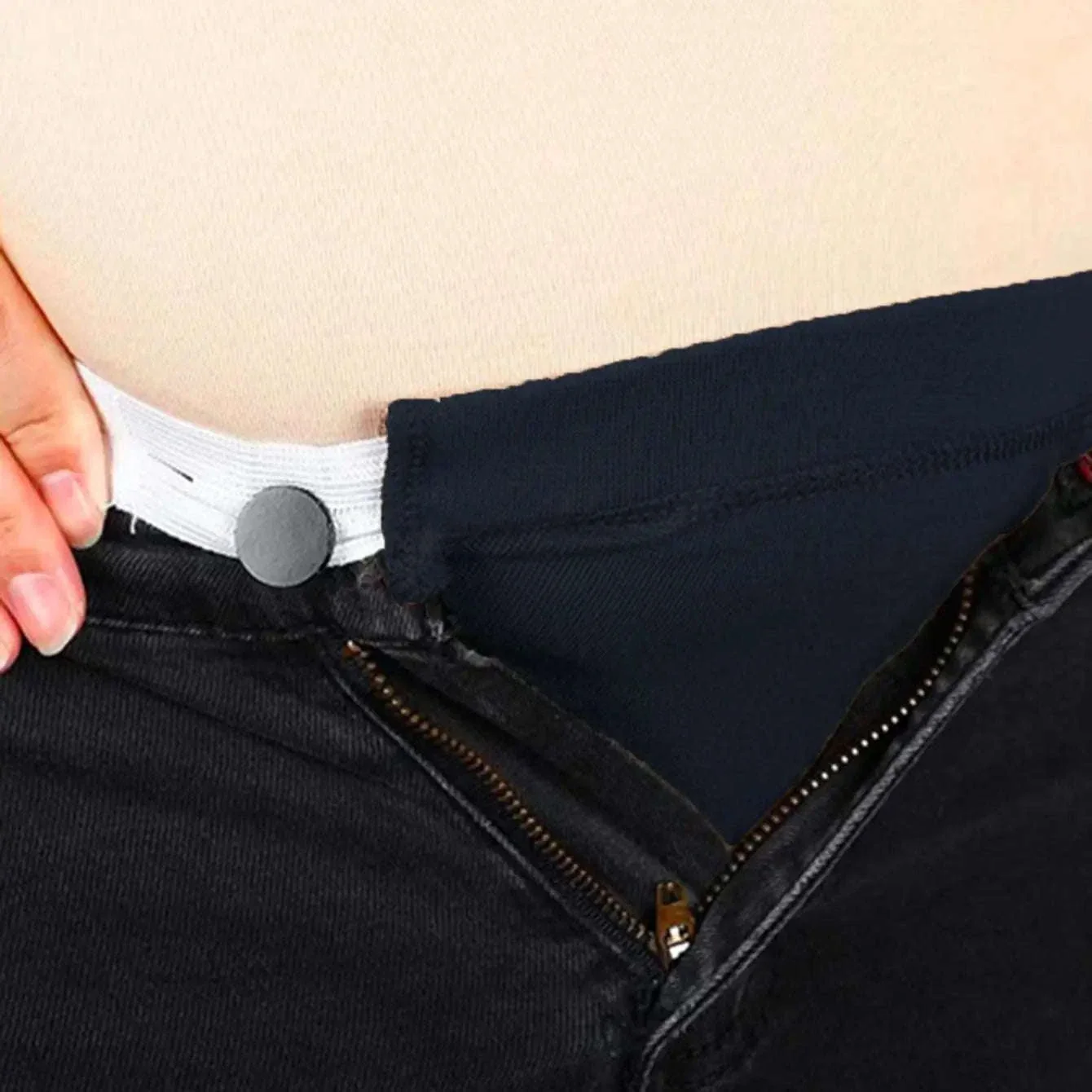 Adjustable Elastic Maternity Waistband Belt for Growing Bump - Image 4