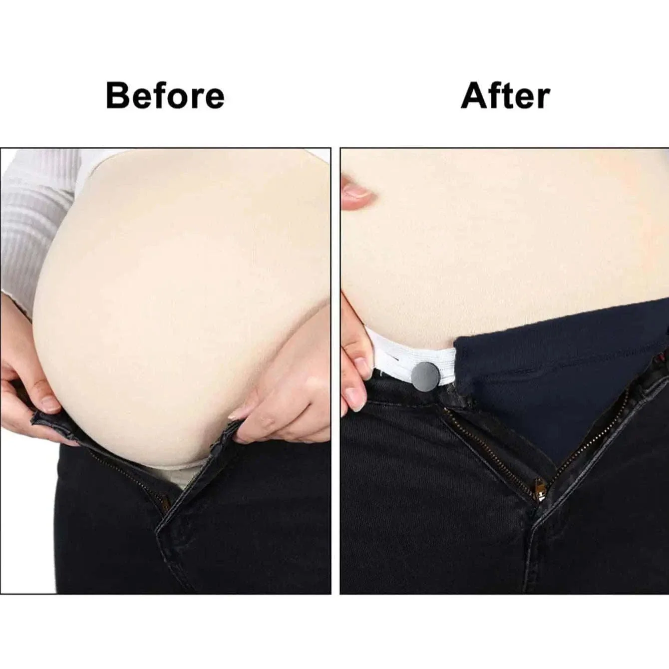 Adjustable Elastic Maternity Waistband Belt for Growing Bump - Image 6