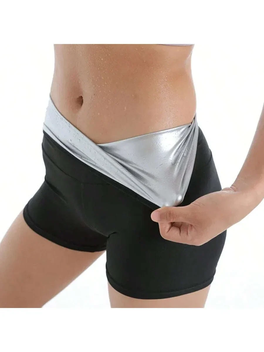 Women Sauna Sweat Pants with Thermo Slimming Support - Image 11