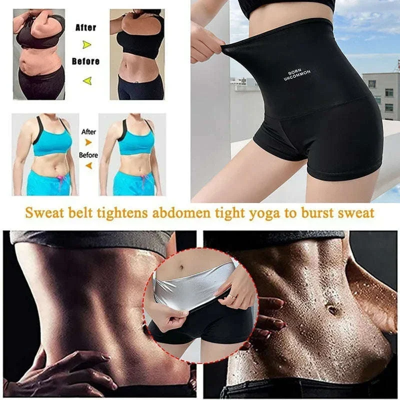 Women Sauna Sweat Pants with Thermo Slimming Support - Image 2