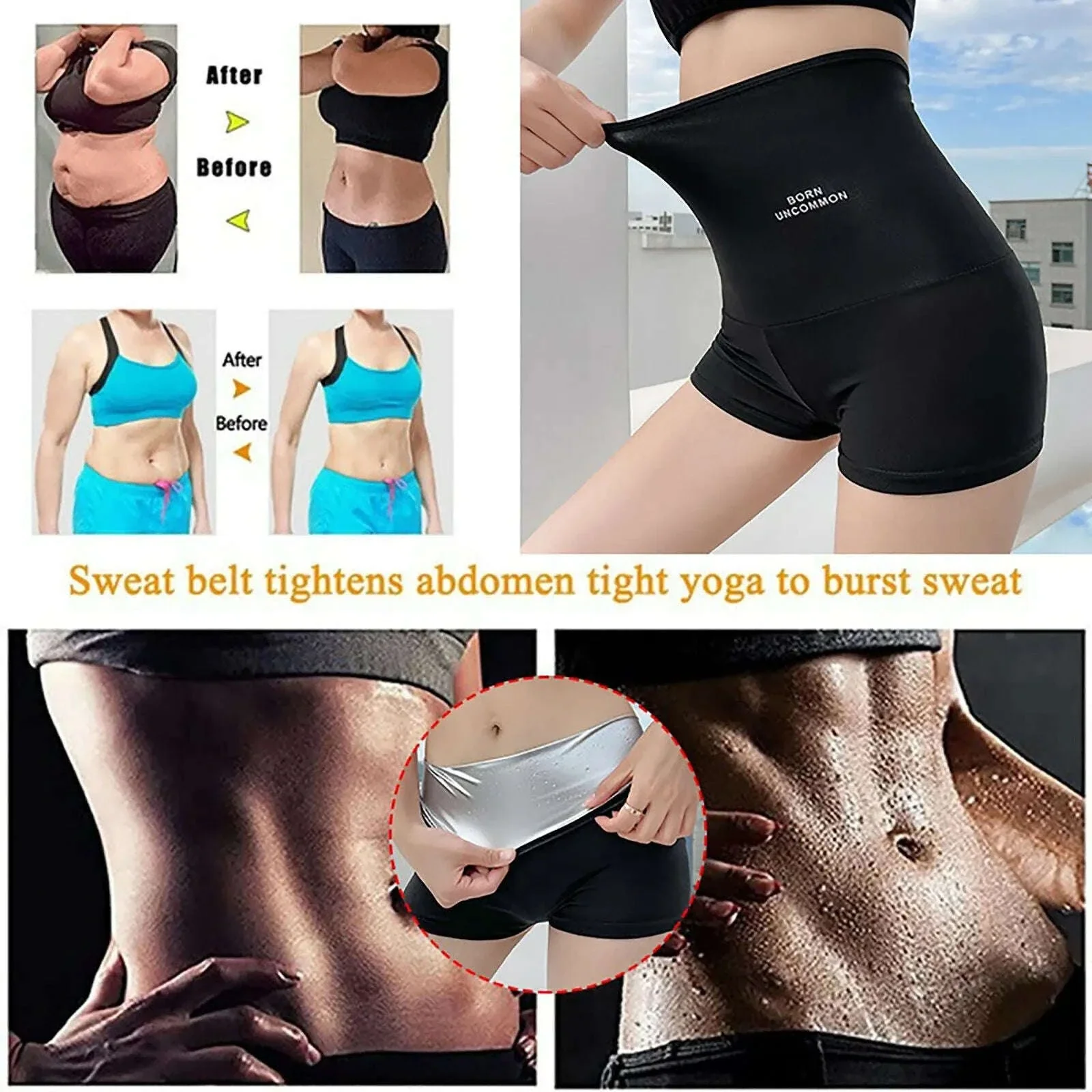 Women Sauna Sweat Pants with Thermo Slimming Support - Image 8