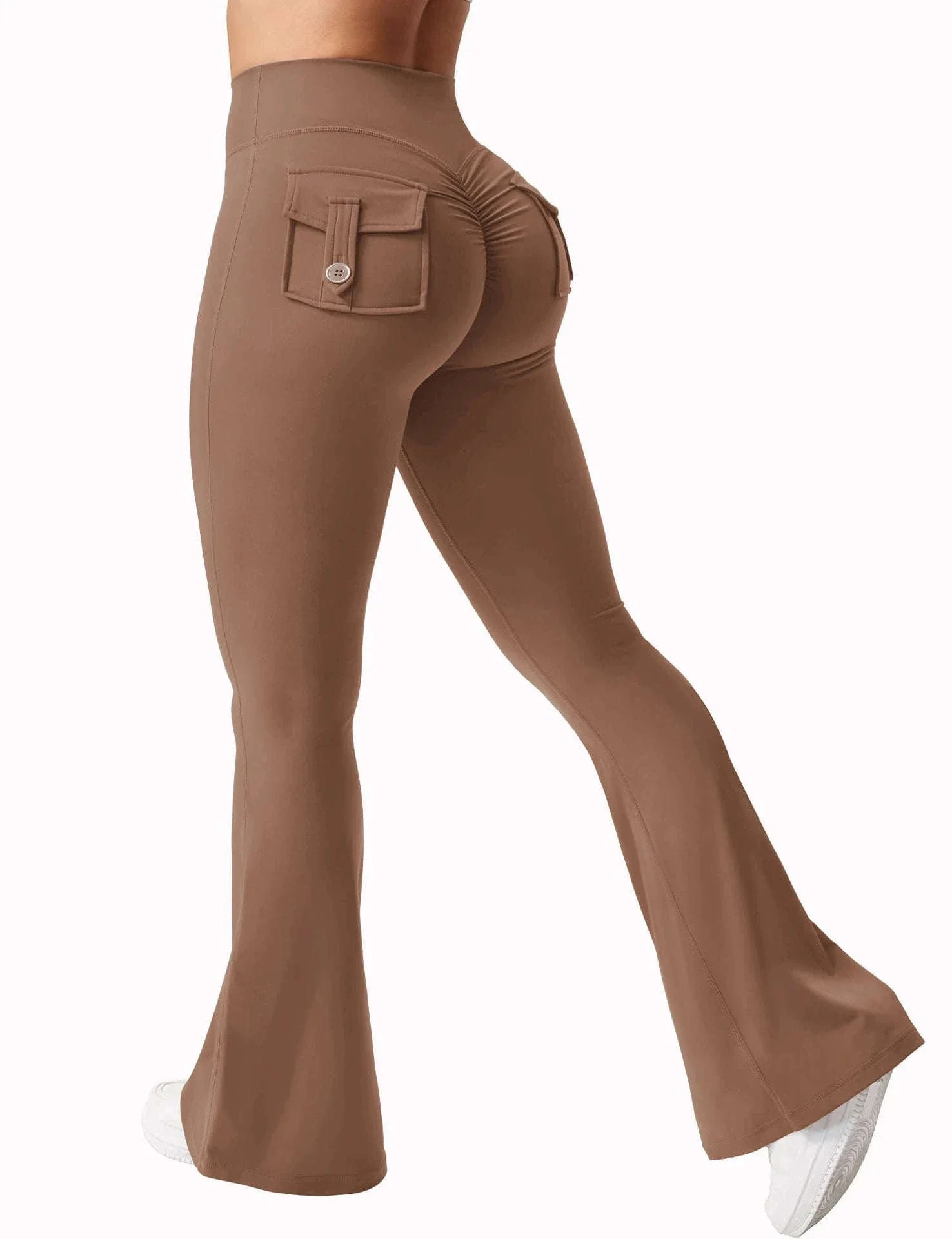 Naked Feeling Wide Leg Yoga Leggings with Pockets - Image 10