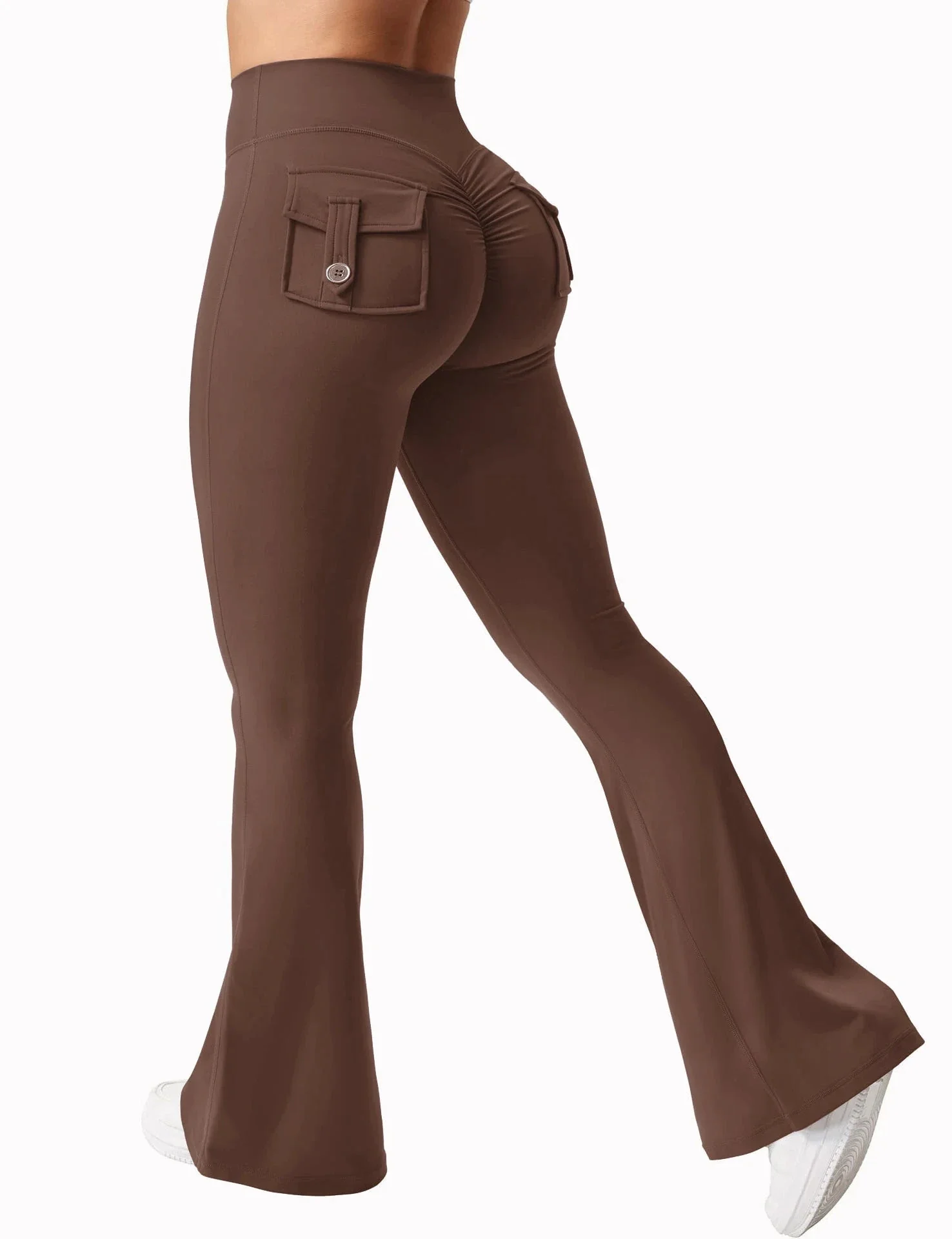 Naked Feeling Wide Leg Yoga Leggings with Pockets - Image 15