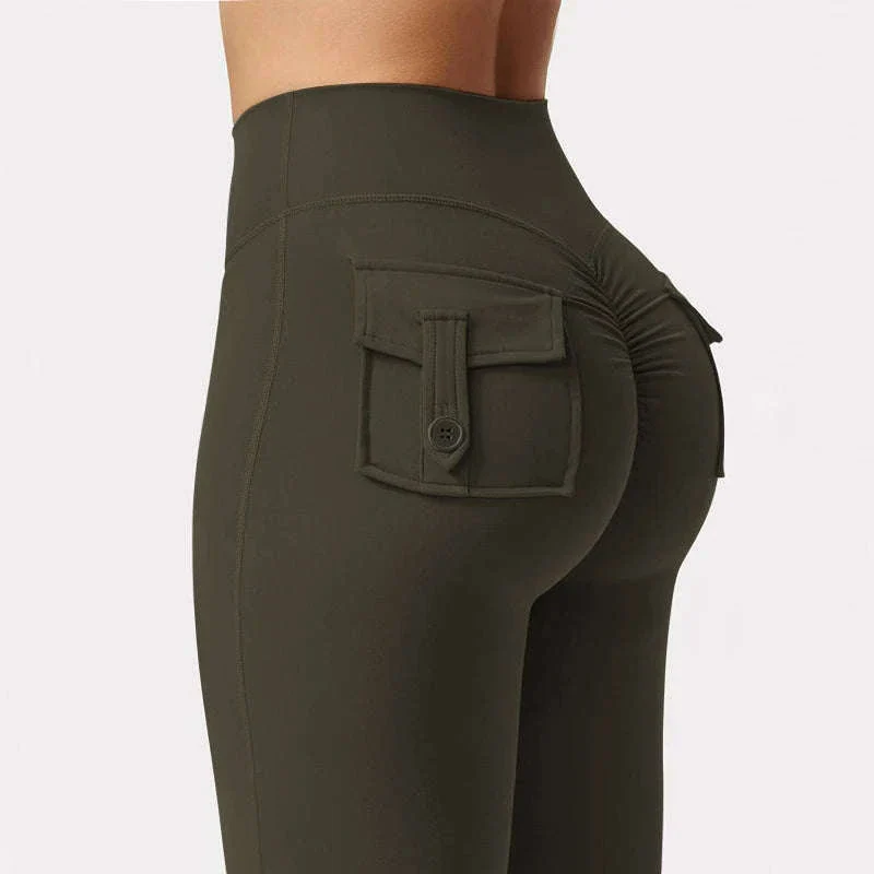 Naked Feeling Wide Leg Yoga Leggings with Pockets - Image 5