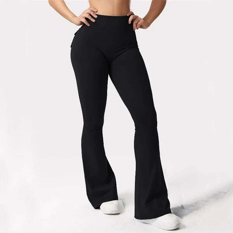 Naked Feeling Wide Leg Yoga Leggings with Pockets - Image 7