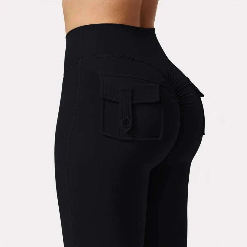 Naked Feeling Wide Leg Yoga Leggings with Pockets - Image 8