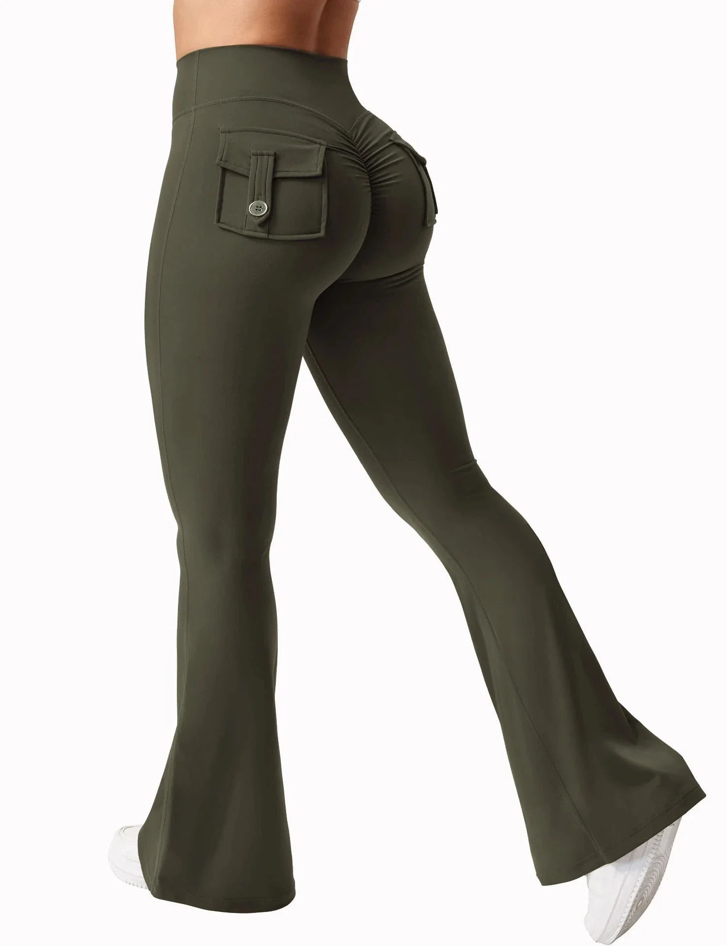 Naked Feeling Wide Leg Yoga Leggings with Pockets - Image 9
