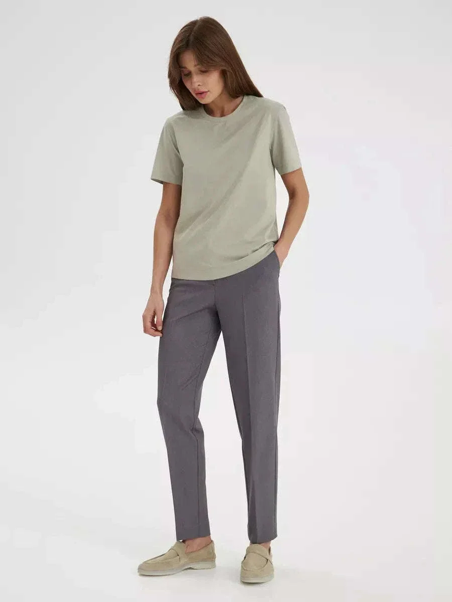 Women's 100% Cotton Loose Fit Short Sleeve Basic T-Shirt - Image 23
