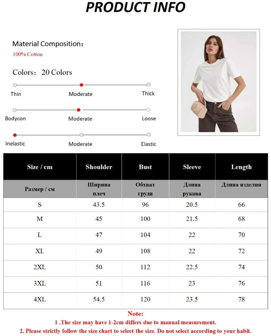 Women's 100% Cotton Loose Fit Short Sleeve Basic T-Shirt - Image 3