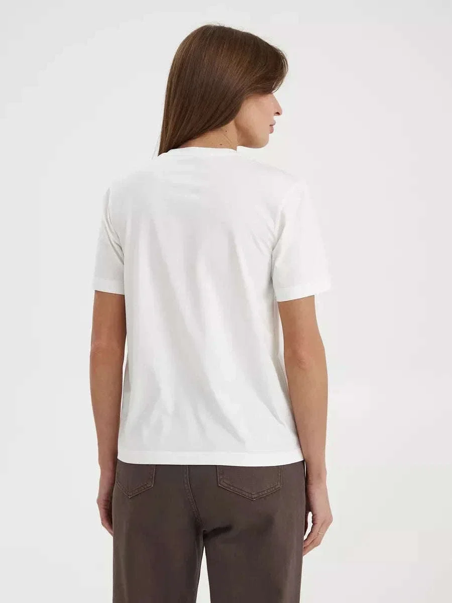 Women's 100% Cotton Loose Fit Short Sleeve Basic T-Shirt - Image 8