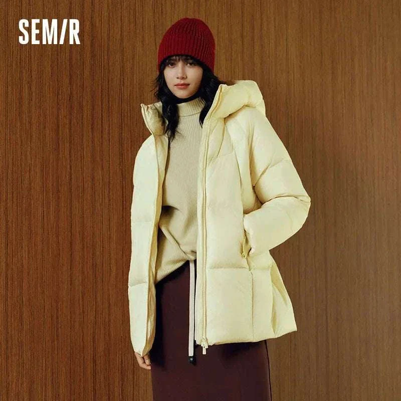 Women's 90% Down Mid-Length Winter Jacket with Hood & Stain Protection - Image 2