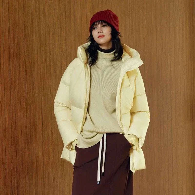 Women's 90% Down Mid-Length Winter Jacket with Hood & Stain Protection - Image 30