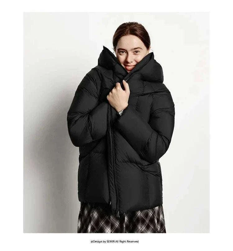 Women's 90% Down Mid-Length Winter Jacket with Hood & Stain Protection - Image 9