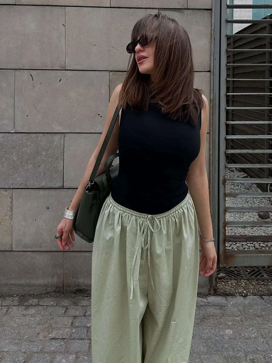 Women’s Cotton Wide Leg Lantern Pants – Loose Elastic Waist Casual Trousers - Image 19
