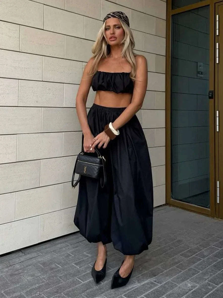 Women’s Cotton Wide Leg Lantern Pants – Loose Elastic Waist Casual Trousers - Image 23