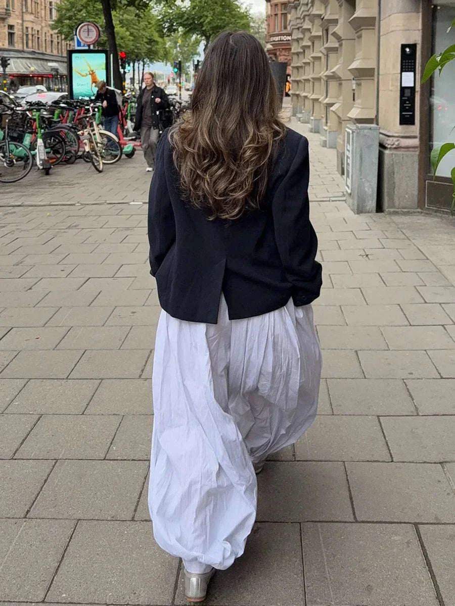 Women’s Cotton Wide Leg Lantern Pants – Loose Elastic Waist Casual Trousers - Image 27