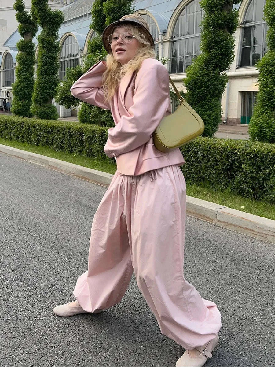 Women’s Cotton Wide Leg Lantern Pants – Loose Elastic Waist Casual Trousers - Image 30