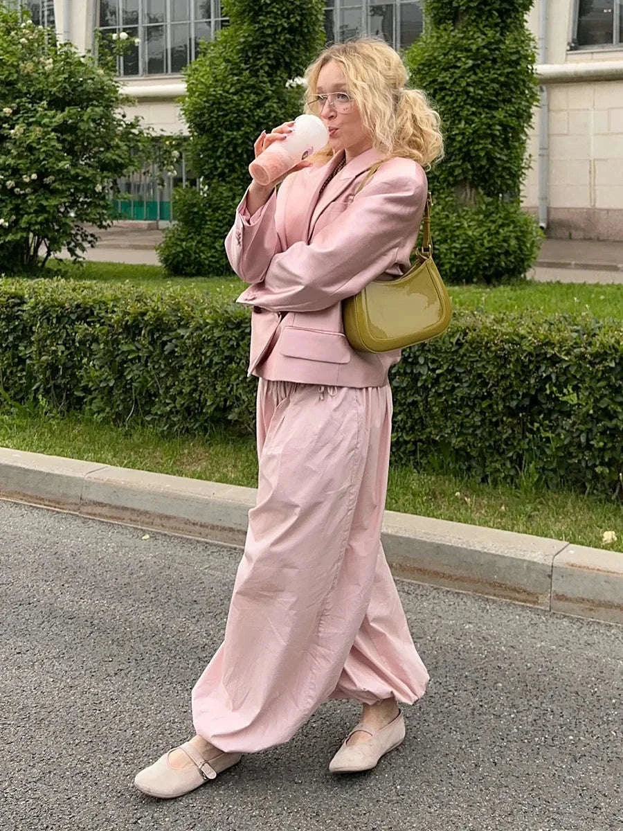 Women’s Cotton Wide Leg Lantern Pants – Loose Elastic Waist Casual Trousers - Image 35