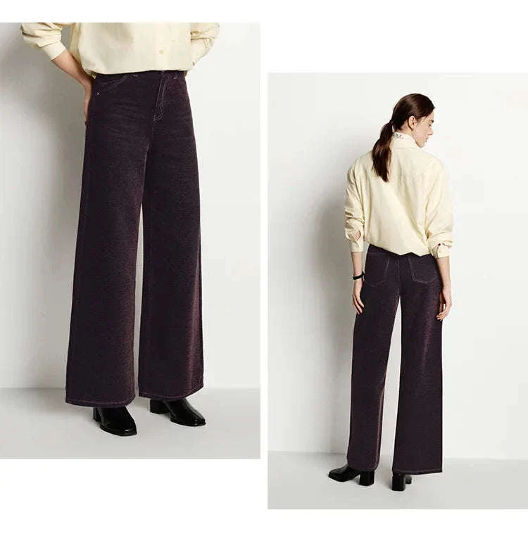 Women’s Fleece-Lined Wide Leg Jeans – Warm Loose Fit Winter Pants - Image 10