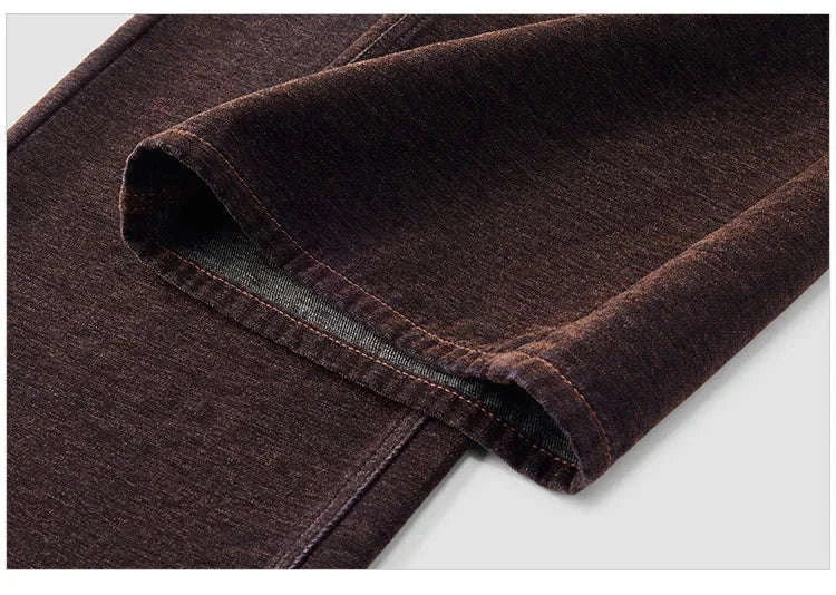 Women’s Fleece-Lined Wide Leg Jeans – Warm Loose Fit Winter Pants - Image 17