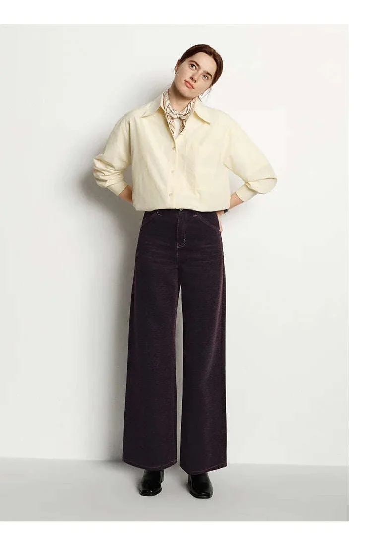 Women’s Fleece-Lined Wide Leg Jeans – Warm Loose Fit Winter Pants - Image 7