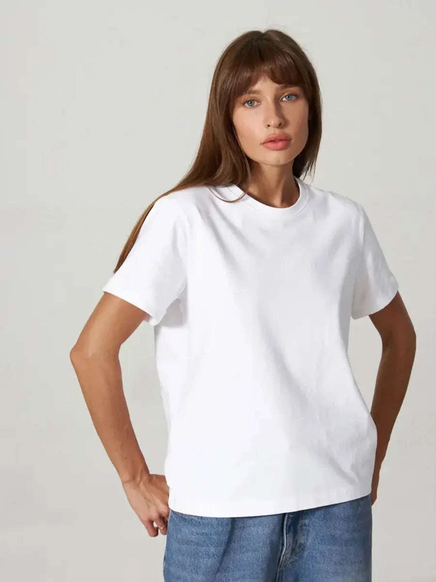 Women’s Loose Fit 100% Cotton T-Shirt – Casual Short Sleeve Basic Top - Image 14