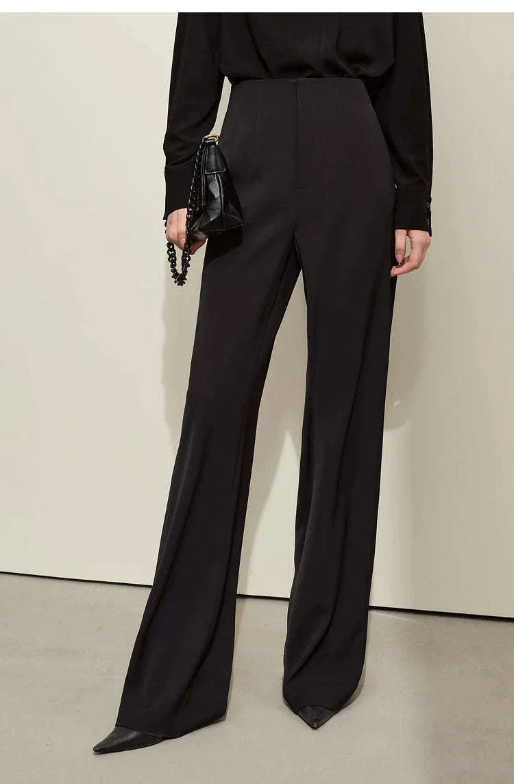 Women’s Loose V-Neck Blazer and Wide Leg Pants Suit Set - Image 15