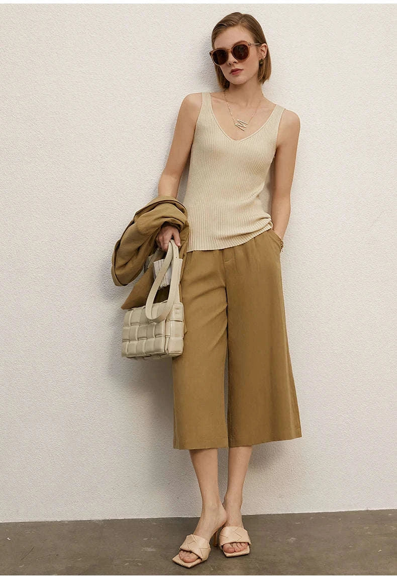 Women’s Slim Fit V-Neck Camisole Top for Office and Summer Wear - Image 29