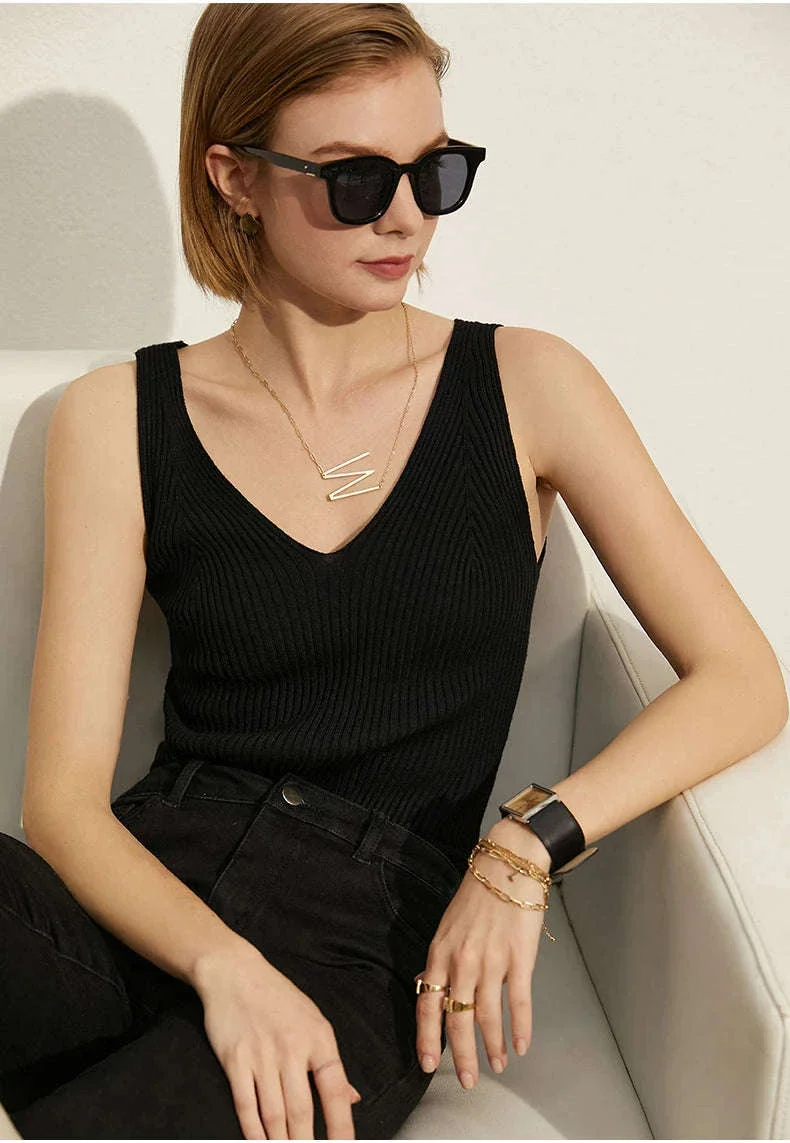 Women’s Slim Fit V-Neck Camisole Top for Office and Summer Wear - Image 33