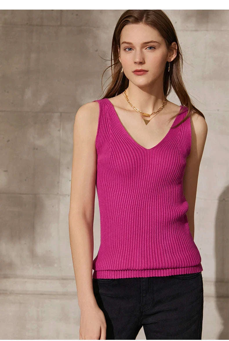 Women’s Slim Fit V-Neck Camisole Top for Office and Summer Wear - Image 43