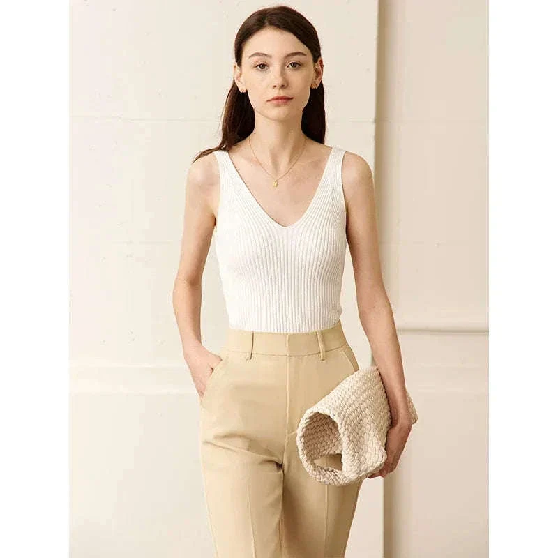 Women’s Slim Fit V-Neck Camisole Top for Office and Summer Wear - Image 61