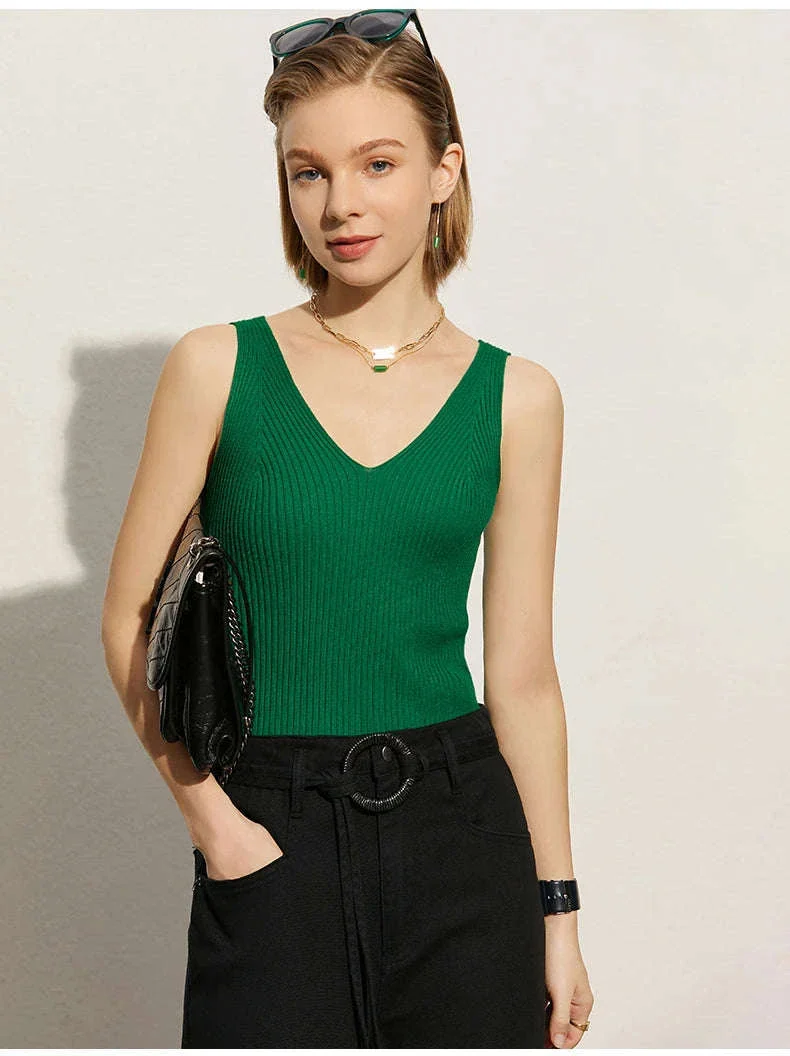 Women’s Slim Fit V-Neck Camisole Top for Office and Summer Wear - Image 8