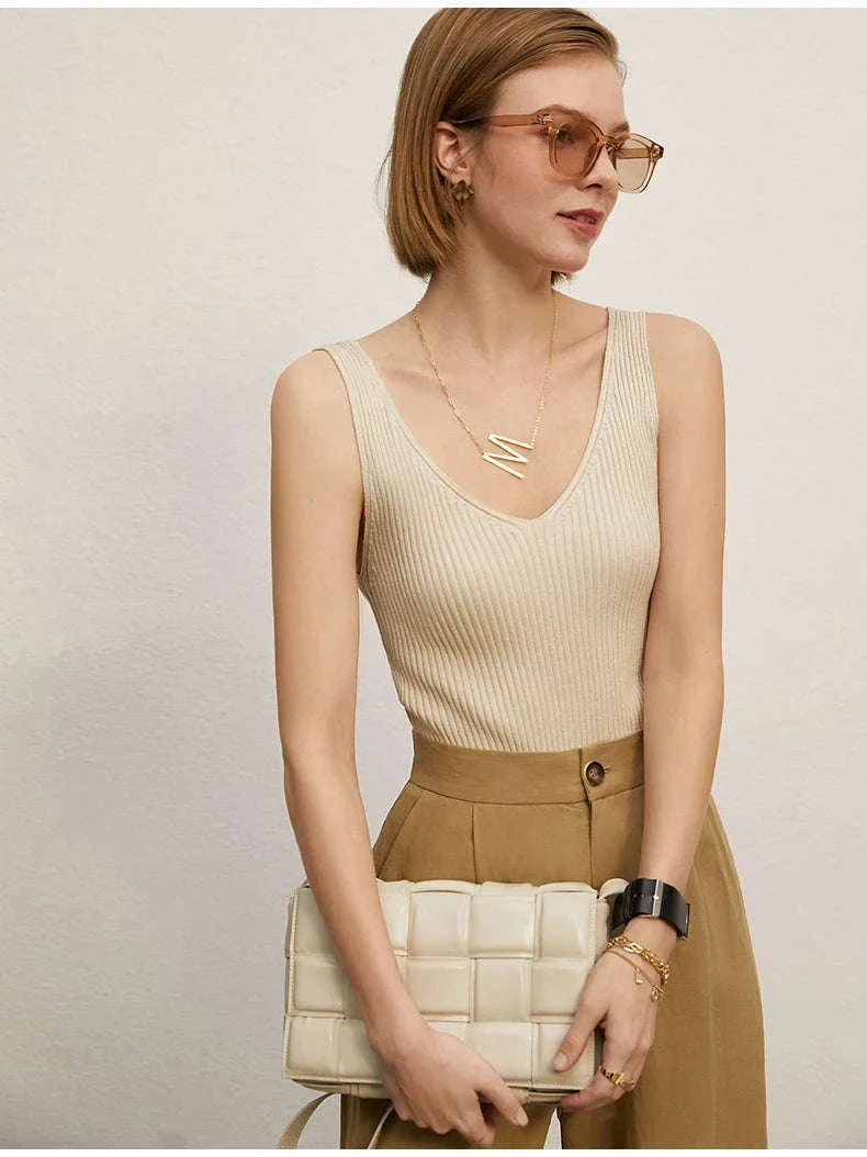 Women’s Slim Fit V-Neck Camisole Top for Office and Summer Wear - Image 9