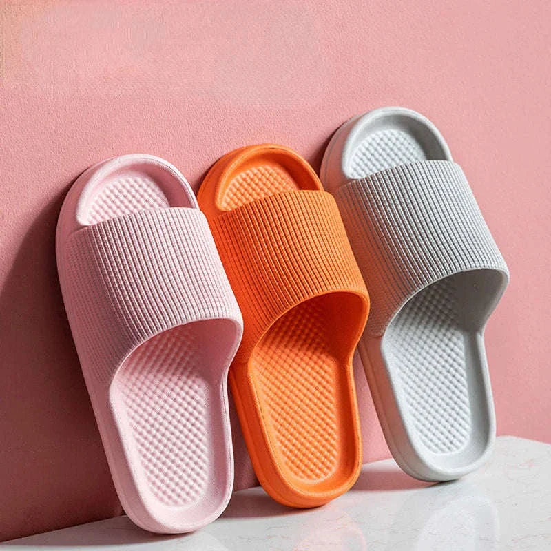Thick Platform EVA Bathroom Slippers for All-Day Indoor Comfort