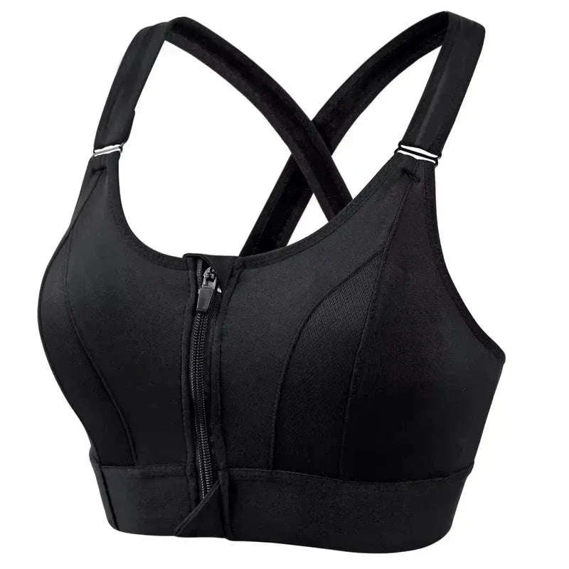 Women's Front-Zipper Sports Bra for Easy Support - Image 10