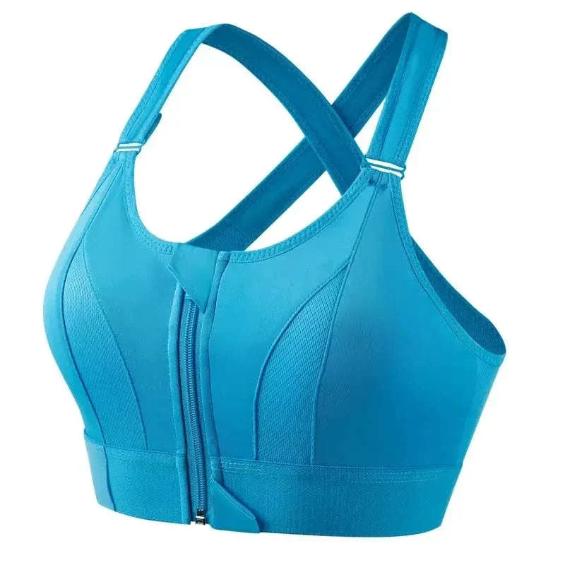 Women's Front-Zipper Sports Bra for Easy Support - Image 12
