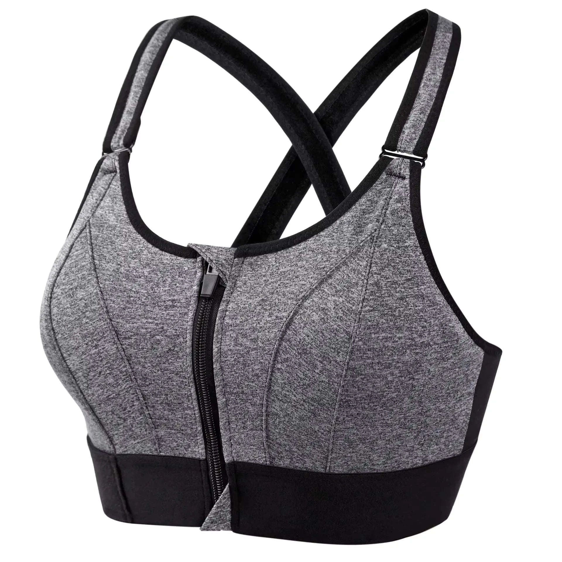 Women's Front-Zipper Sports Bra for Easy Support - Image 13