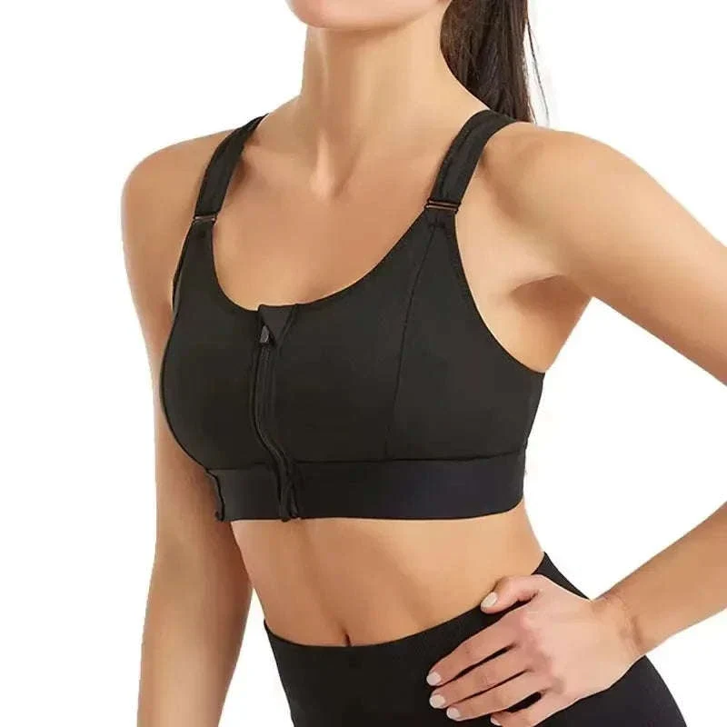 Women's Front-Zipper Sports Bra for Easy Support - Image 3