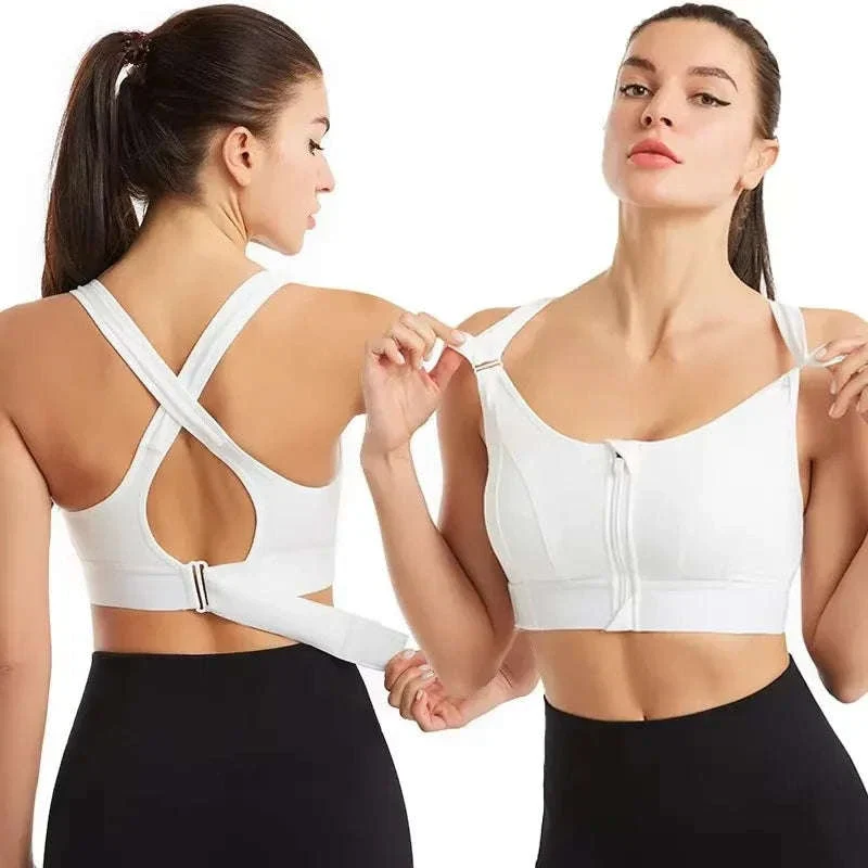 Women's Front-Zipper Sports Bra for Easy Support - Image 5