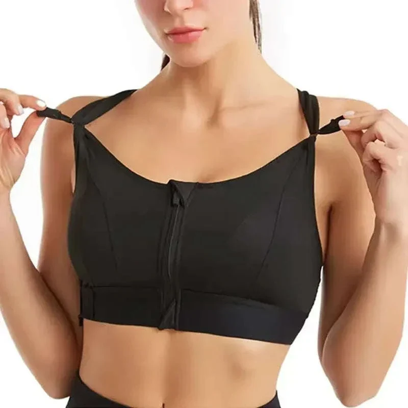 Women's Front-Zipper Sports Bra for Easy Support - Image 6
