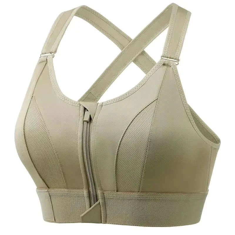 Women's Front-Zipper Sports Bra for Easy Support - Image 8