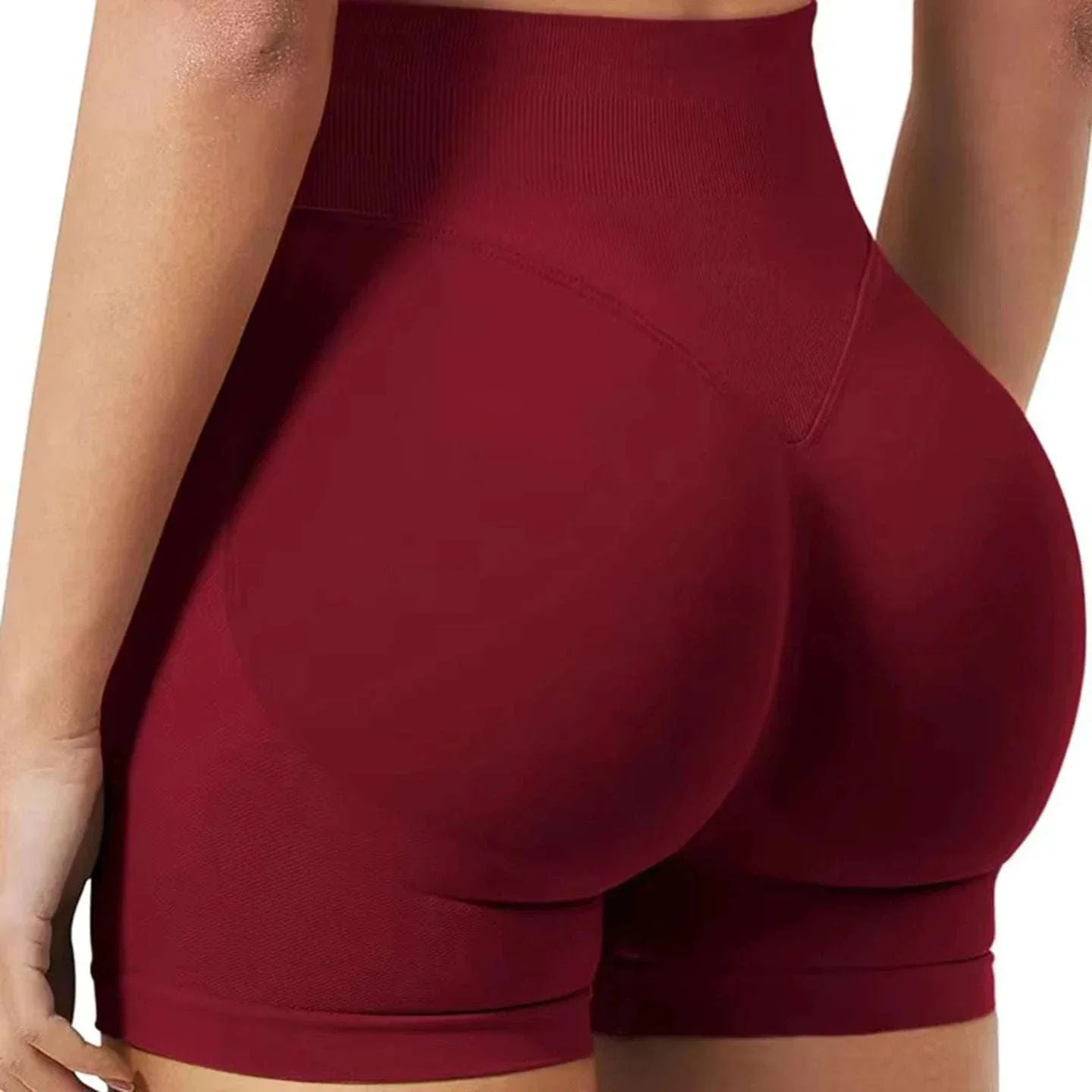 Women’s Seamless Low Waist Gym Shorts for Summer Workouts