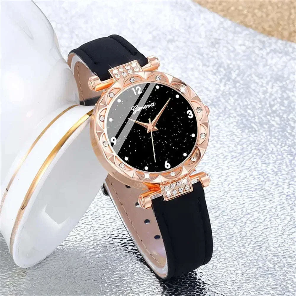 Women’s Rhinestone Watch 5-Piece Set for Everyday Style - Image 2