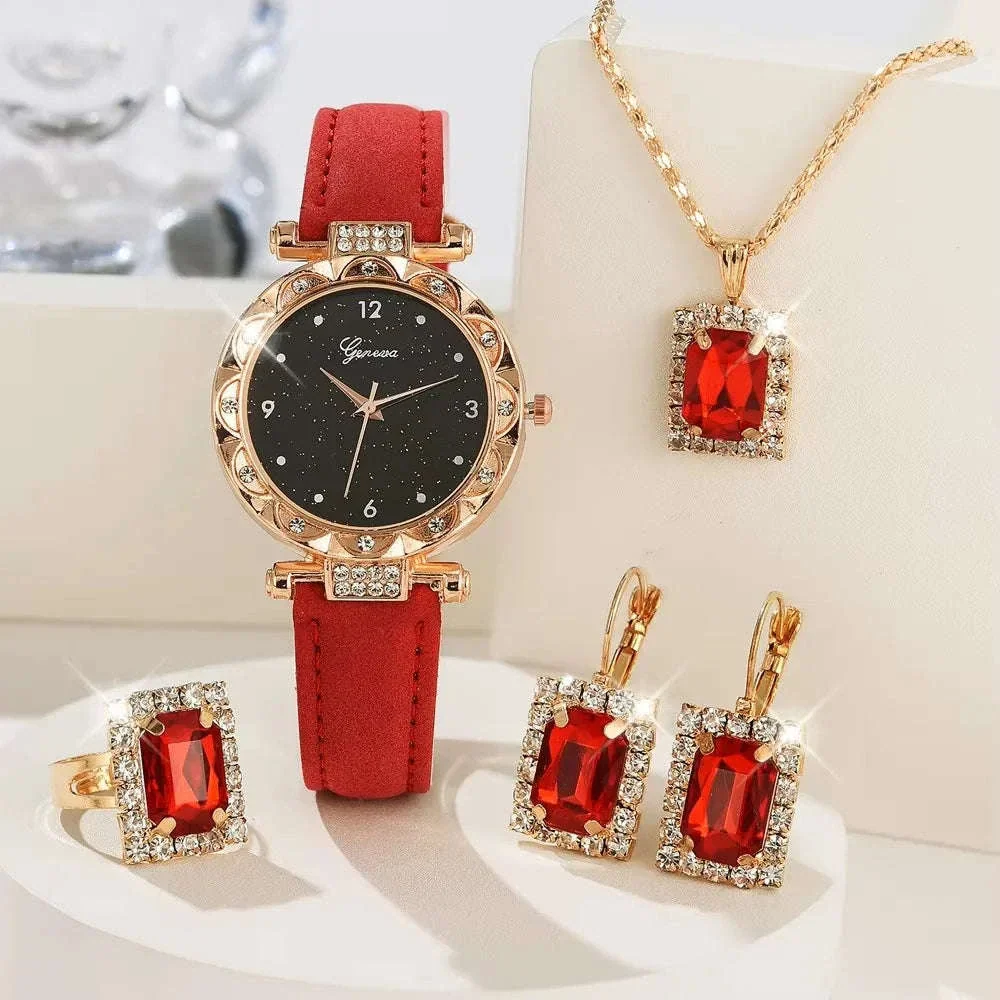 Women’s Rhinestone Watch 5-Piece Set for Everyday Style - Image 6