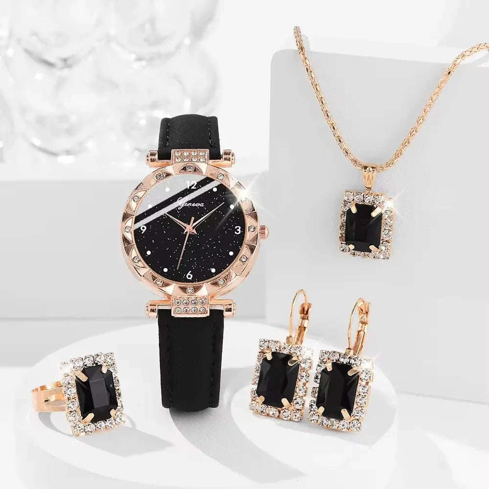 Women’s Rhinestone Watch 5-Piece Set for Everyday Style - Image 8