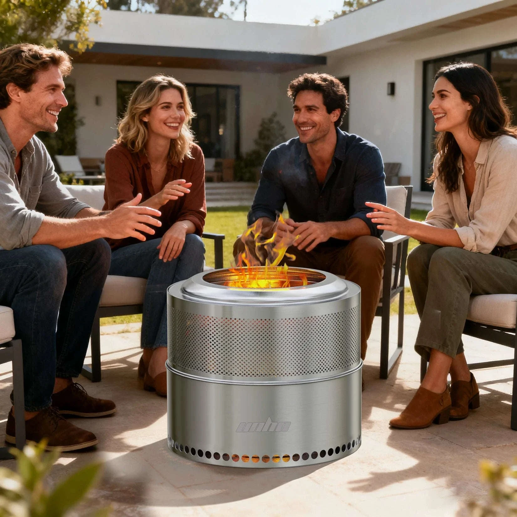 Stainless Steel Wood Burning Fire Pit with Carry Bag - Image 4